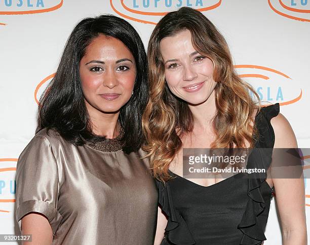 Actresses Parminder Nagra and Linda Cardellini attend the 7th Annual Lupus LA Bag Ladies Luncheon at the Beverly Wilshire Four Seasons Hotel on...