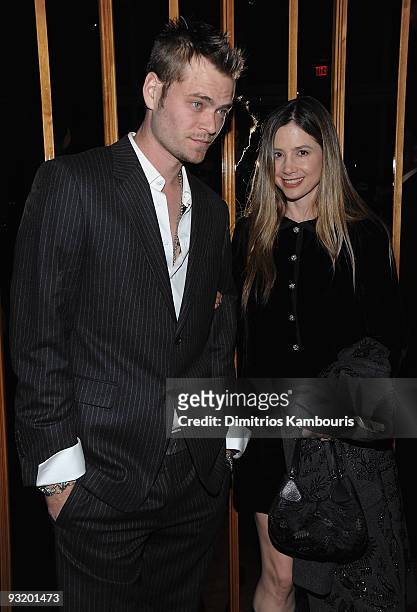 Mira Sorvino and guest attend The Cinema Society & Calvin Klein screening after party for "Broken Embraces" at the The Standard on November 17, 2009...