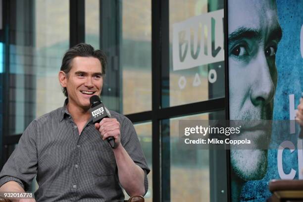 Billy Crudup speaks at the Build Studio on March 14, 2018 in New York City.