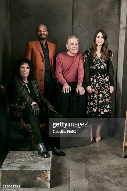 New York Midseason Press Day -- Pictured: Alice Cooper, Brandon Victor Dixon, Andrew Lloyd Webber, Sara Bareilles, "Jesus Christ Superstar Live in...