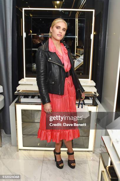 Tigerlily Taylor attends a party hosted by Tom Ford Beauty and Dazed to celebrate the launch of Tom Ford Extreme at Tom Ford Store Covent Garden on...
