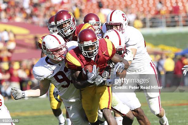 Joe McKnight in action vs Stanford Chase Thomas . Los Angeles, CA CREDIT: Peter Read Miller