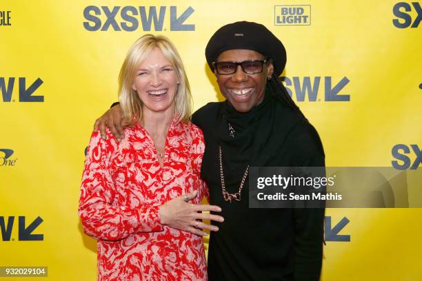 Jo Whiley and Nile Rodgers attend Music Business 101 - A Q&A with Legendary Music Icon Nile Rodgers during SXSW at Austin Convention Center on March...
