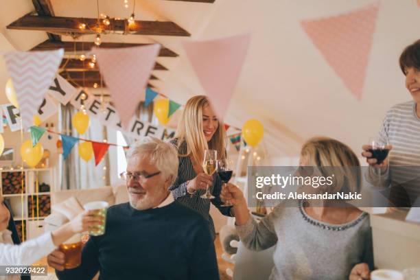 retirement party - retirement celebration stock pictures, royalty-free photos & images