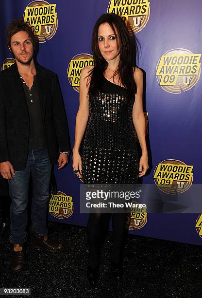 Musician Charlie Mars and Actress Mary-Louise Parker attends the 2009 mtvU Woodie Awards at the Roseland Ballroom on November 18, 2009 in New York...