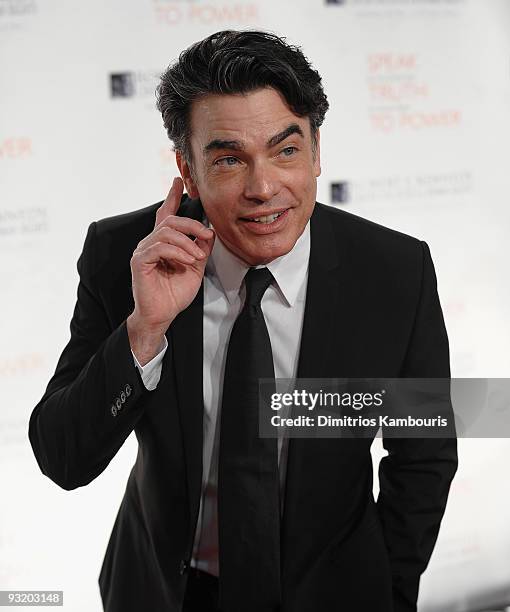 Peter Gallagher attends the 2009 Robert F. Kennedy Center Ripple of Hope Awards dinner at Pier Sixty at Chelsea Piers on November 18, 2009 in New...