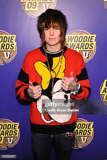 Musician Never Shout Never attends the 2009 mtvU Woodie Awards at Roseland Ballroom on November 18, 2009 in New York City.