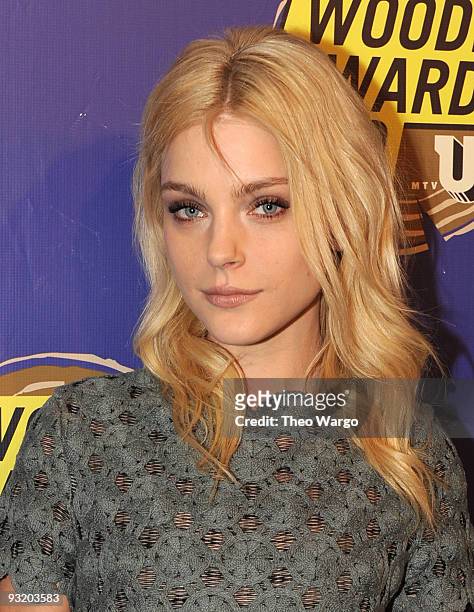 Model Jessica Stam attends the 2009 mtvU Woodie Awards at the Roseland Ballroom on November 18, 2009 in New York City.