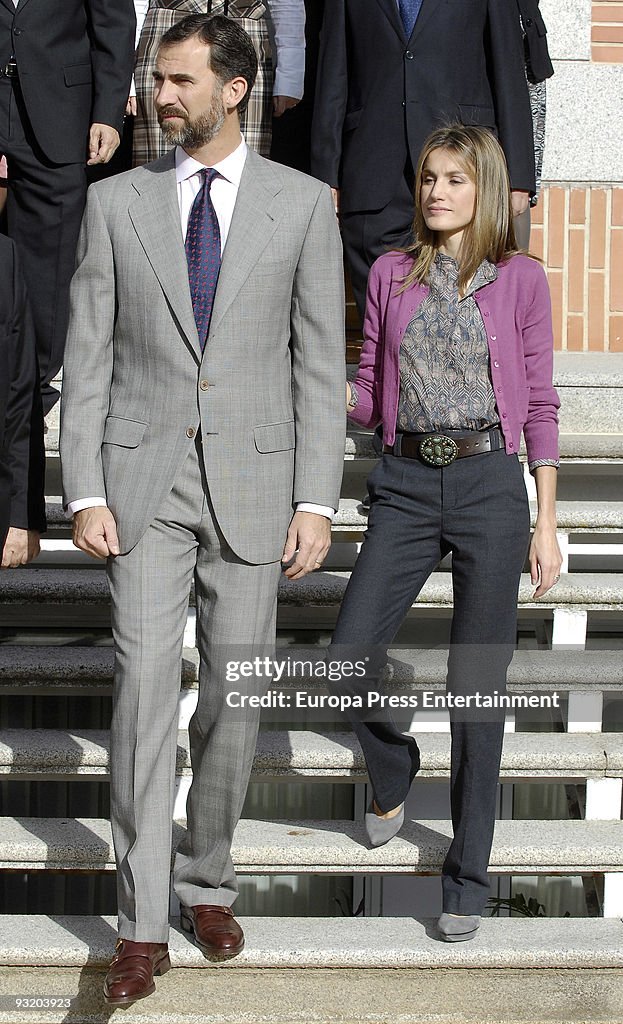 Prince Felipe And Princess Letizia Attend Several Audiences