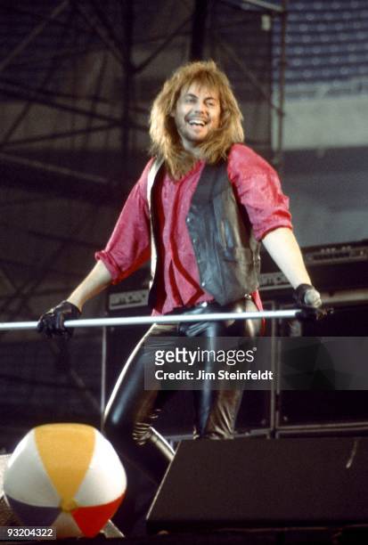 Don Dokken of the heavy metal group Dokken performs at the Hubert H. Humphrey Metrodome in Minneapolis, Minnesota on July 15, 1988.
