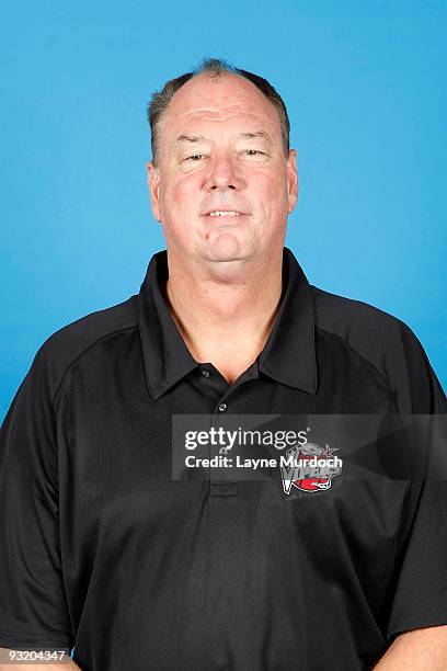 Paul Mokeski, assistant coach of the Rio Grande Valley Vipers poses for a portrait during 2009 NBA D-League Media Day on November 18, 2009 at the...