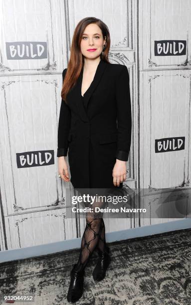 Actress Caroline Dhavernas visits Build Series to discuss TV comedy series 'Mary Kills People' at Build Studio on March 14, 2018 in New York City.