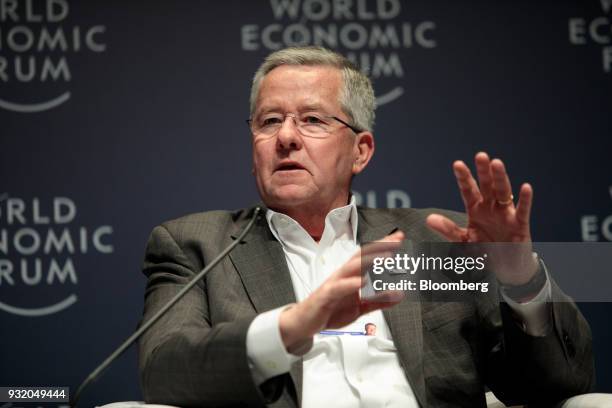 Brian Gallagher, president and chief executive officer of United Way Worldwide Inc., speaks during the World Economic Forum on Latin America in Sao...