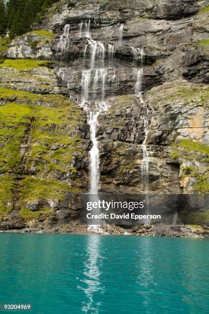 swisswaterfall - kandersteg stock pictures, royalty-free photos & images