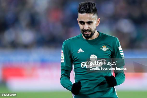 Ryad Boudebouz of Real Betis during the La Liga Santander match between Deportivo Alaves v Real Betis Sevilla at the Estadio de Mendizorroza on March...