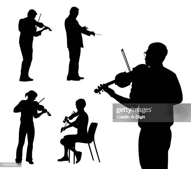 violinist variety - violinist stock illustrations