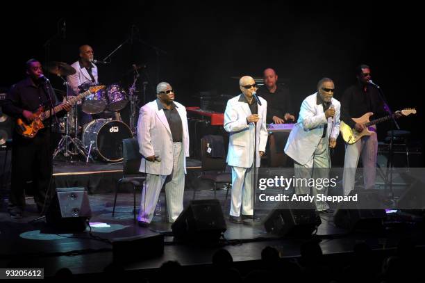 Tracie Pierce, Eric McKinnie, Bishop Billy Bowers, Jimmy Carter, Ben Moore and Joey Williams of The Blind Boys of Alabama perform at the London Jazz...