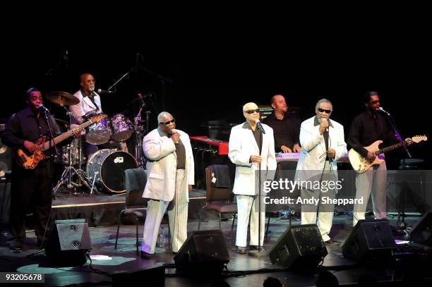 Tracie Pierce, Eric McKinnie, Bishop Billy Bowers, Jimmy Carter, Ben Moore and Joey Williams of The Blind Boys of Alabama perform at the London Jazz...