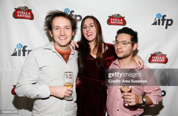 Will Bates, Ry Russo-Young and director of photography Kitao Sakurai attend the opening reception for ''Best Film Not Playing at a Theater Near You''...