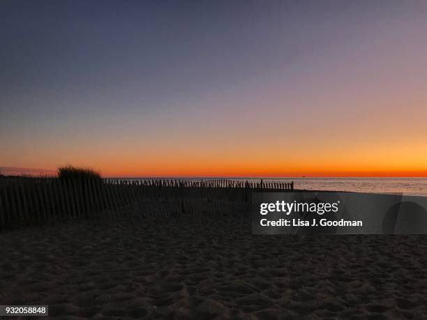 sunset beach in cape may, nj - delaware bay stock pictures, royalty-free photos & images