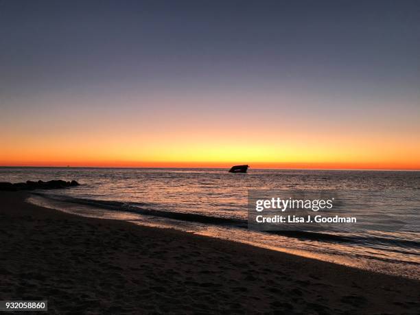 sunset beach in cape may, nj - delaware bay stock pictures, royalty-free photos & images