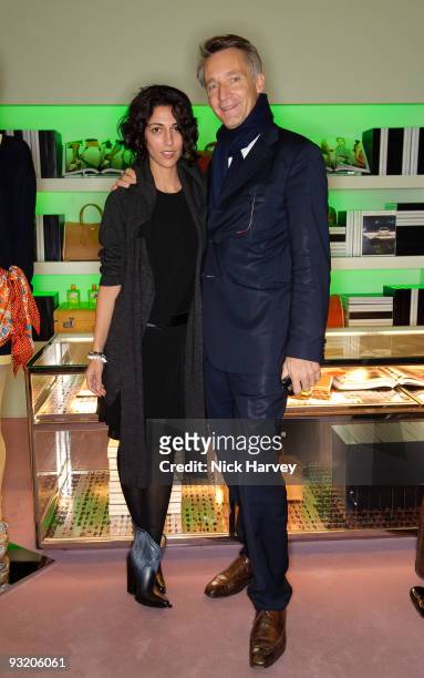 Yasmin Sewell and Geoffroy de La Bourdonnaye attend party to celebrate launch of new Prada book on November 18, 2009 in London, England.