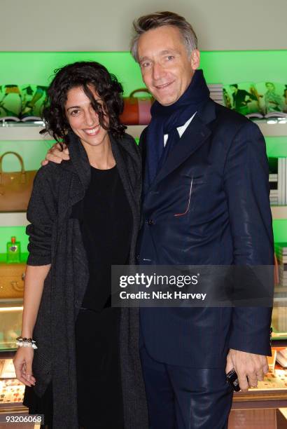 Yasmin Sewell and Geoffroy de La Bourdonnaye attends party to celebrate launch of new Prada book on November 18, 2009 in London, England.