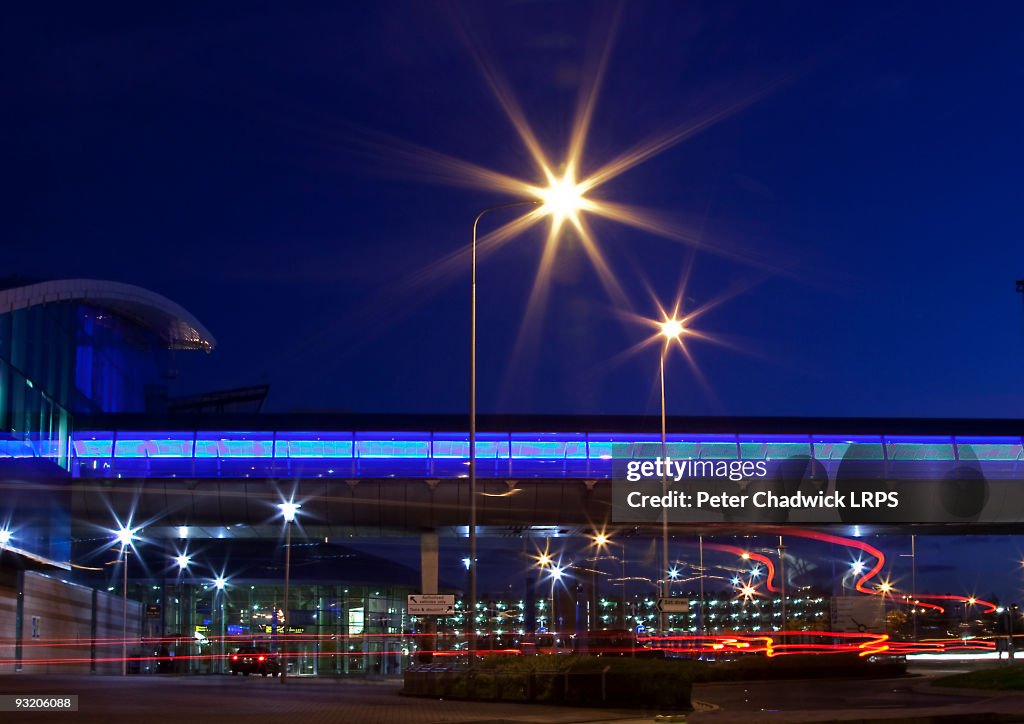 Ringway Airport Manchester at night