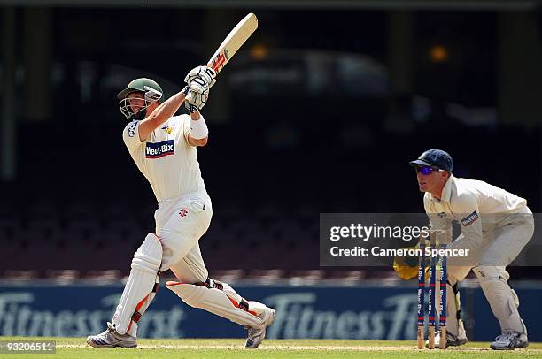 George Bailey of the Tigers bats during day three of the Sheffield Shield match between the New South Wales Blues and the Tasmanian Tigers at Sydney...