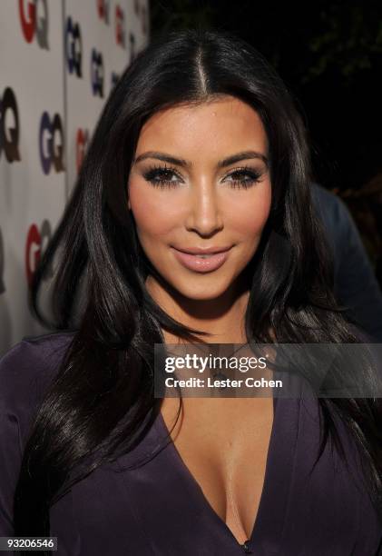 Actress Kim Kardashian arrives at the 14th annual GQ "Men Of The Year" party held at Chateau Marmont on November 18, 2009 in Hollywood, California.