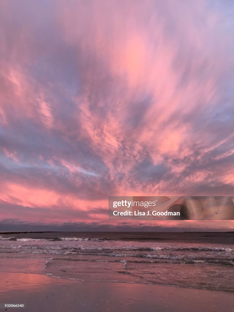 Sunset low tide Brigantine, NJ