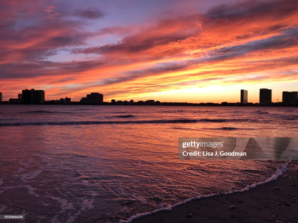 Sunset low tide Brigantine, NJ