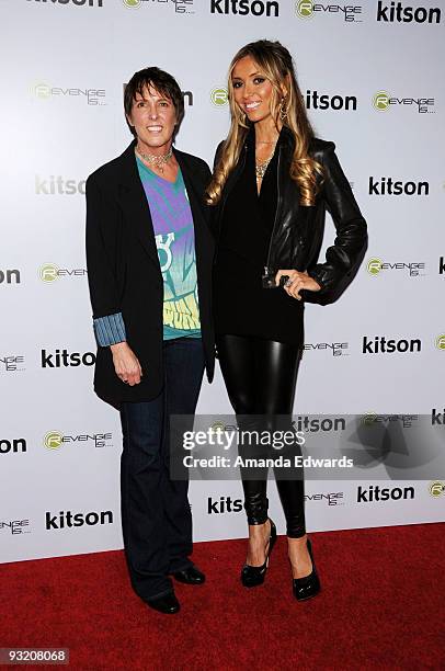 Marilyn Barrett and Guiliana Ranci arrive at the "All Love Is Equal" launch party at Kitson Melrose on November 18, 2009 in West Hollywood,...