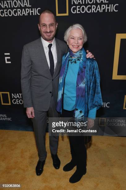 Director Darren Aronofsky and actor Ellen Burstyn attend National Geographics world premiere screening of One Strange Rock on Wednesday, March 14,...