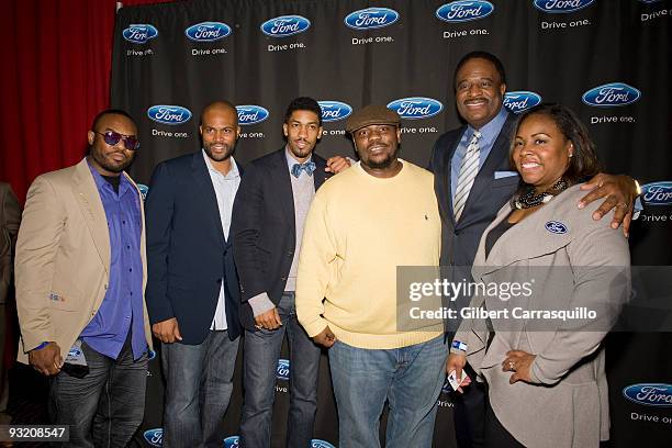 Chris Spencer, Farnsworth Bentley, Rapper Beanie Sigel, Sportscaster James Brown and Crystal Wortham attend the "Taurus Top Performer: A Night With...