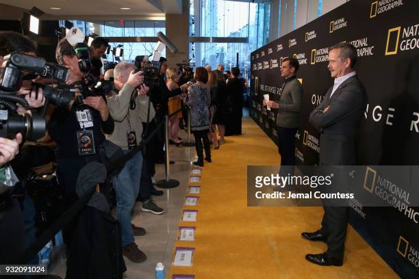 Astronaut Chris Hadfield attends National Geographics world premiere screening of One Strange Rock on Wednesday, March 14, 2018 in New York City....