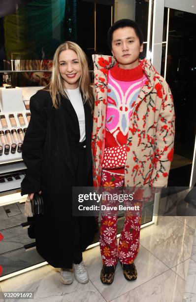 Marta Jakubowski and Ryan Lo attend a party hosted by Tom Ford Beauty and Dazed to celebrate the launch of Tom Ford Extreme at Tom Ford Store Covent...