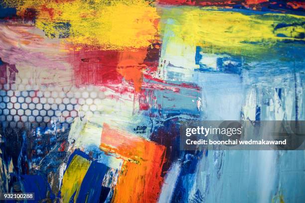 abstract oil paint texture on canvas, background - acrylverf stockfoto's en -beelden