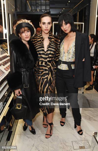 Julia Hobbs, Maxim Magnus and Betty Bachz attend a party hosted by Tom Ford Beauty and Dazed to celebrate the launch of Tom Ford Extreme at Tom Ford...