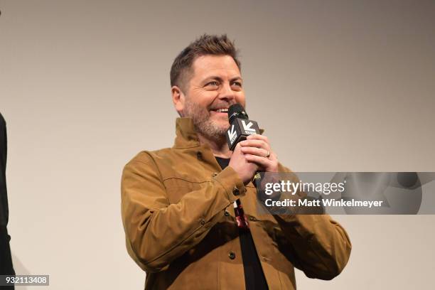 Nick Offerman attends the "Hearts Beat Loud" Premiere 2018 SXSW Conference and Festivals at Paramount Theatre on March 14, 2018 in Austin, Texas.