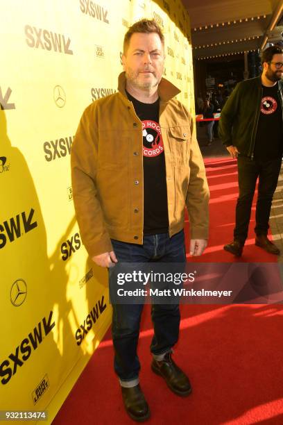 Nick Offerman attends the "Hearts Beat Loud" Premiere 2018 SXSW Conference and Festivals at Paramount Theatre on March 14, 2018 in Austin, Texas.