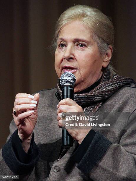 Lyricist Marilyn Bergman attends a Society of Composers & Lyricists/ASCAP Q&A prior to a screening of "The Informant!" at the Linwood Dunn Theater on...