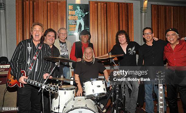 Eddie Gray, John Golden, Hal Gold, Ron Rosman, Glen Wyka, Mike Vale,David Santos and Bobby Guy combining both original and current Shondells attends...