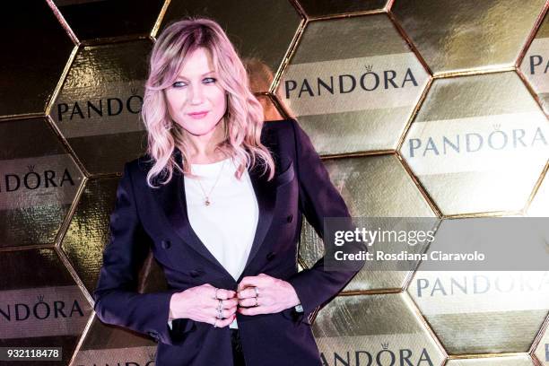 Natasha Stefanenko attends Pandora Shine Launch on March 14, 2018 in Milan, Italy.