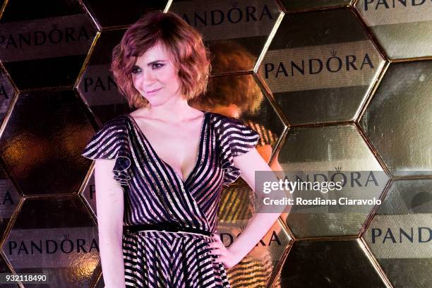 Camilla Filippi attends Pandora Shine Launch on March 14, 2018 in Milan, Italy.