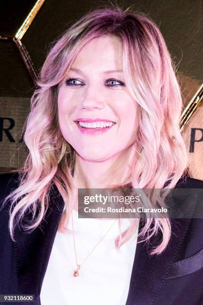 Natasha Stefanenko attends Pandora Shine Launch on March 14, 2018 in Milan, Italy.