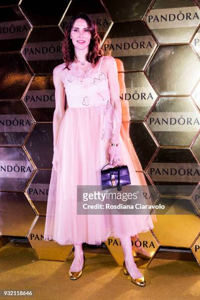 Ludovica Sauer attends Pandora Shine Launch on March 14, 2018 in Milan, Italy.
