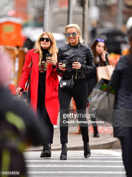 Yolanda Hadid seen on the streets of Manhattan on March 14, 2018 in New York City.