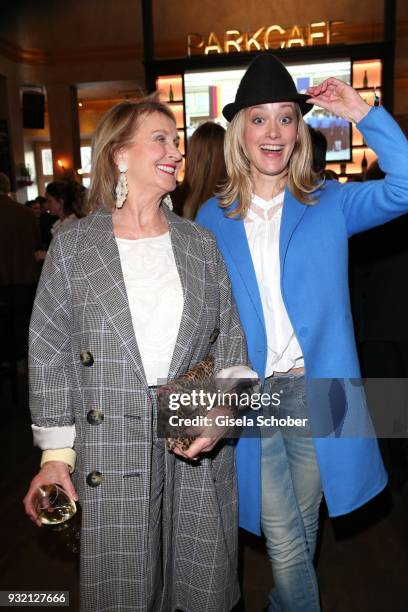 Diana Koerner and Judith Richter during the NdF after work press cocktail at Parkcafe on March 14, 2018 in Munich, Germany.