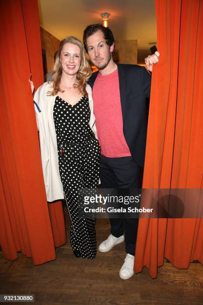 Christine Eixenberger and Stefan Murr during the NdF after work press cocktail at Parkcafe on March 14, 2018 in Munich, Germany.